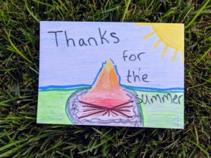 Thank you card from campers