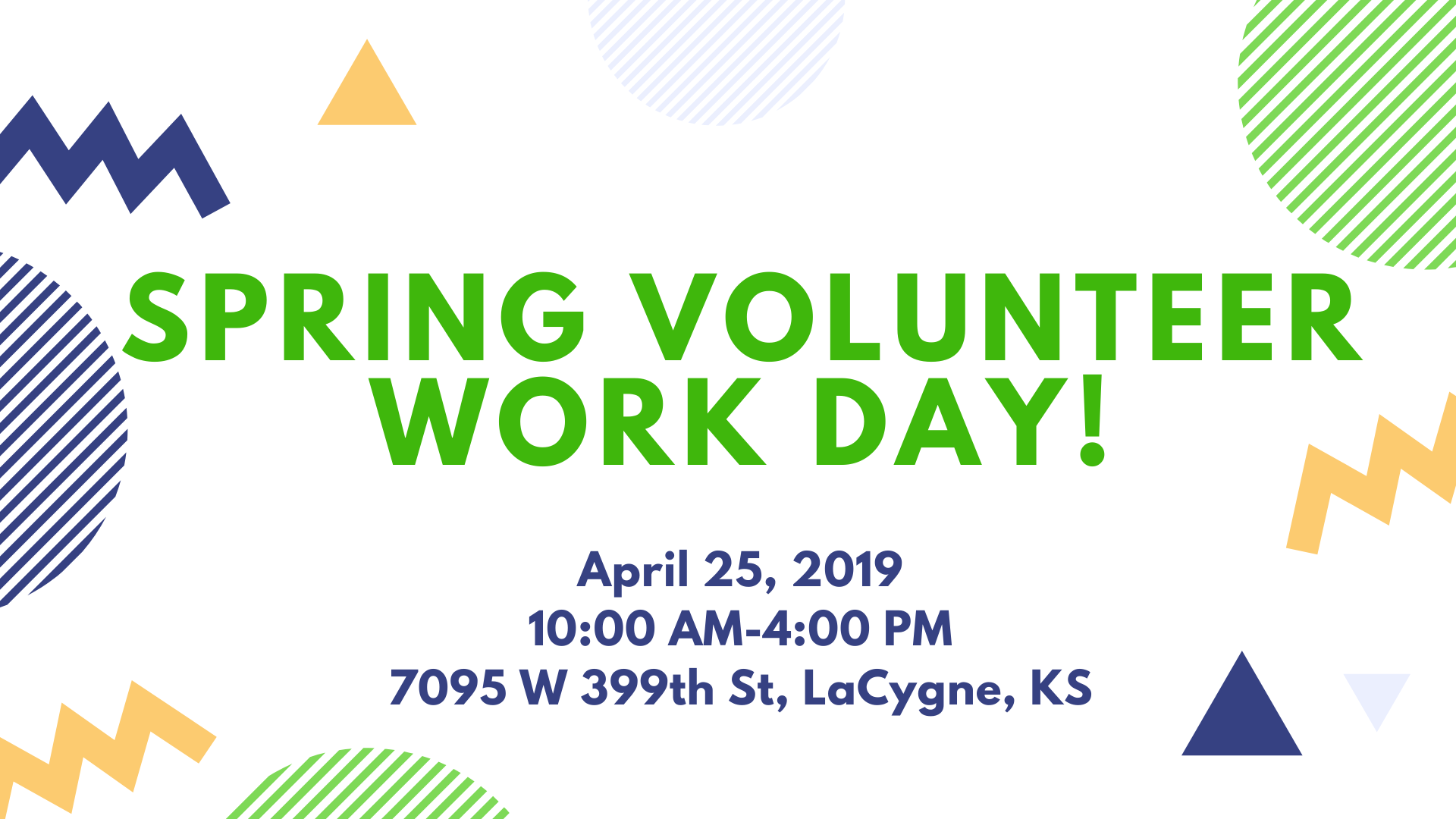 Spring volunteer work day details